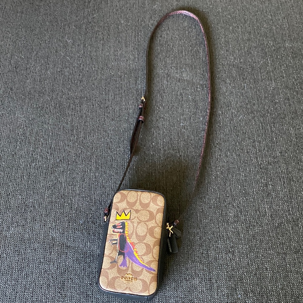Coach X Jean Michel Basquiat North/South Zip Crossbody In Signature Canvas